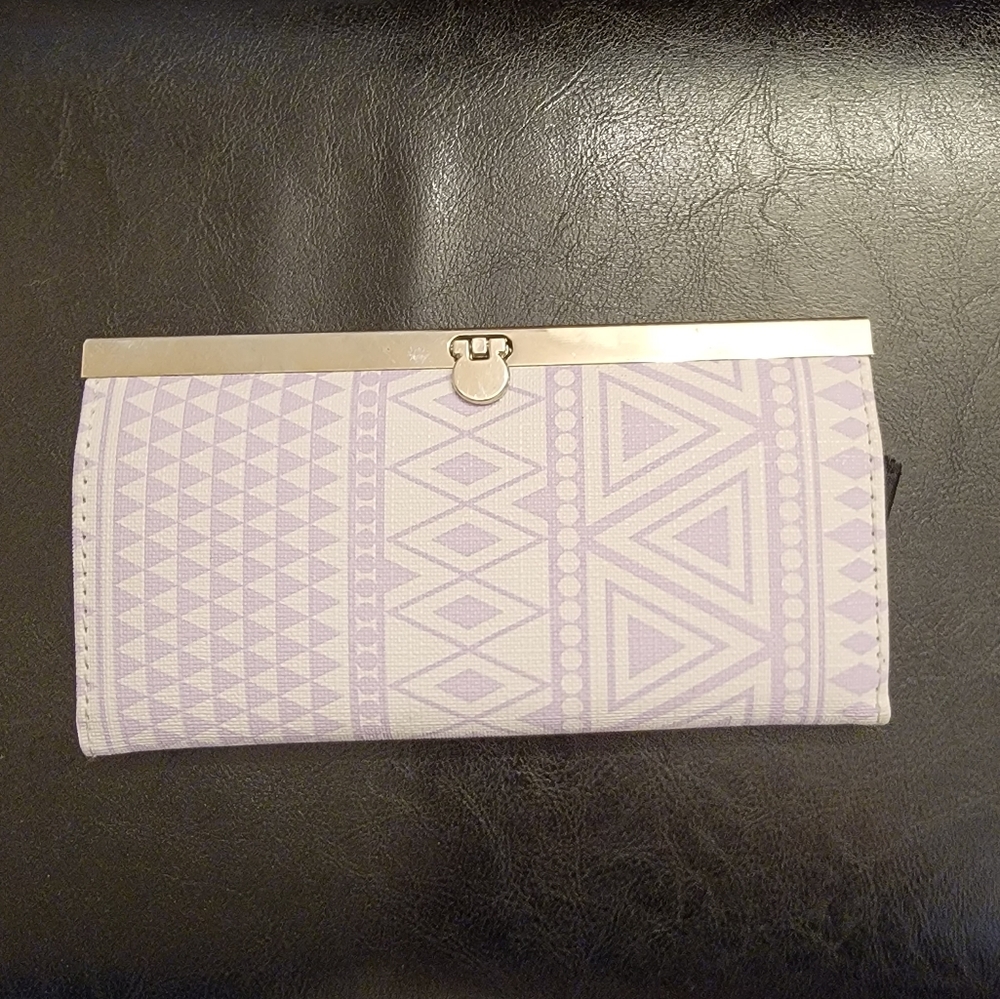 Purple/White Women's Clutch Purse